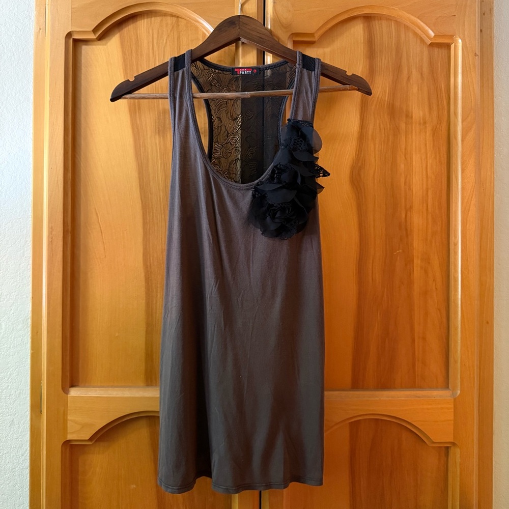 Elegant Black Lace Tank Top